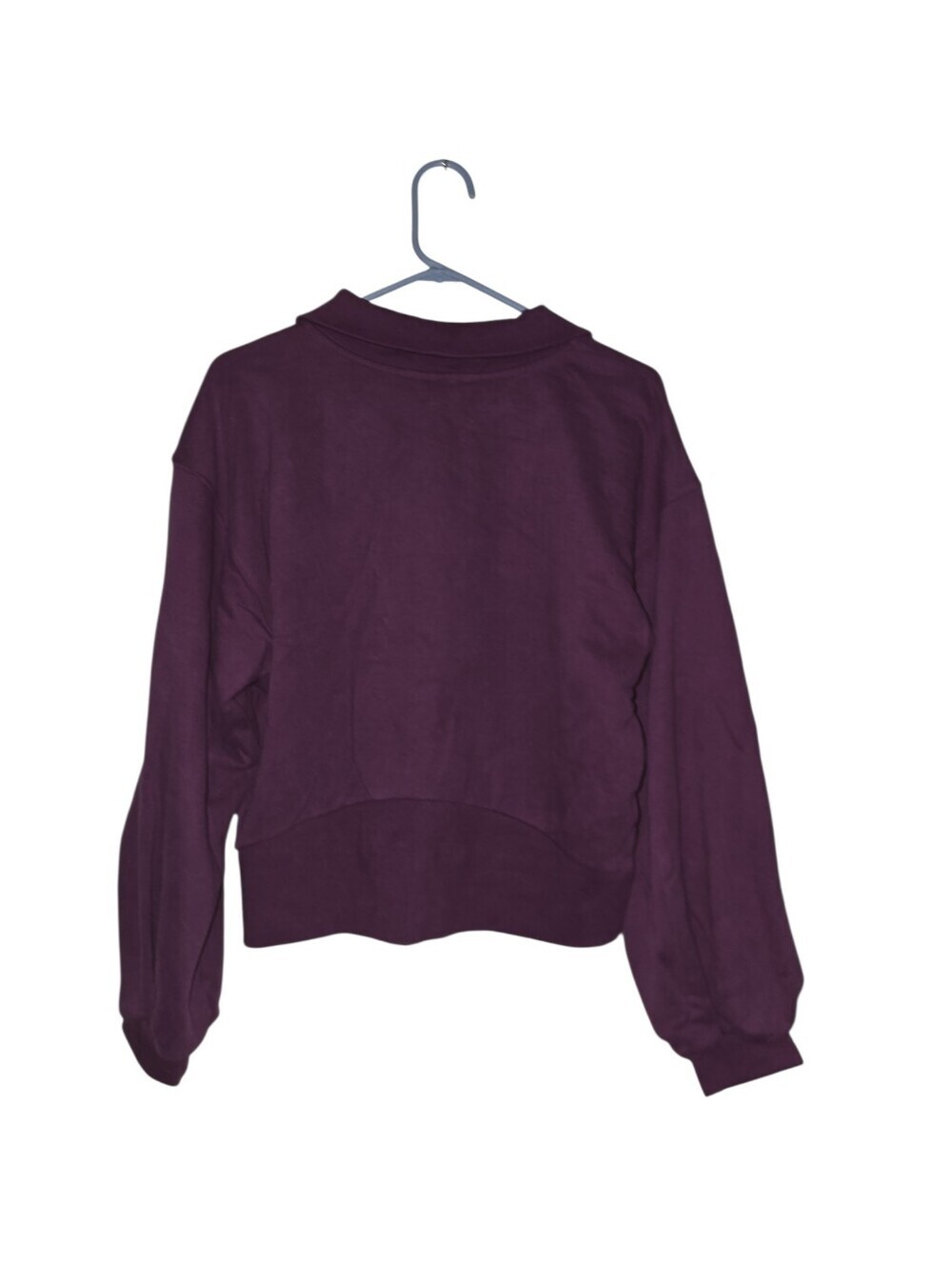 JoyLab Women's Plum Snap-Detail Pullover Sweatshirt, Oversized, Small, NWT!!! - Picture 2 of 3